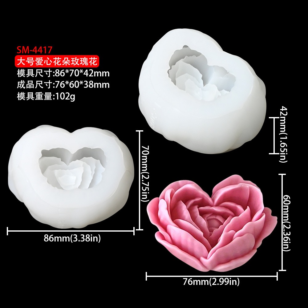 Quality Soap Making Kit - 최고급 특대형 3D 꽃 양초 실리콘