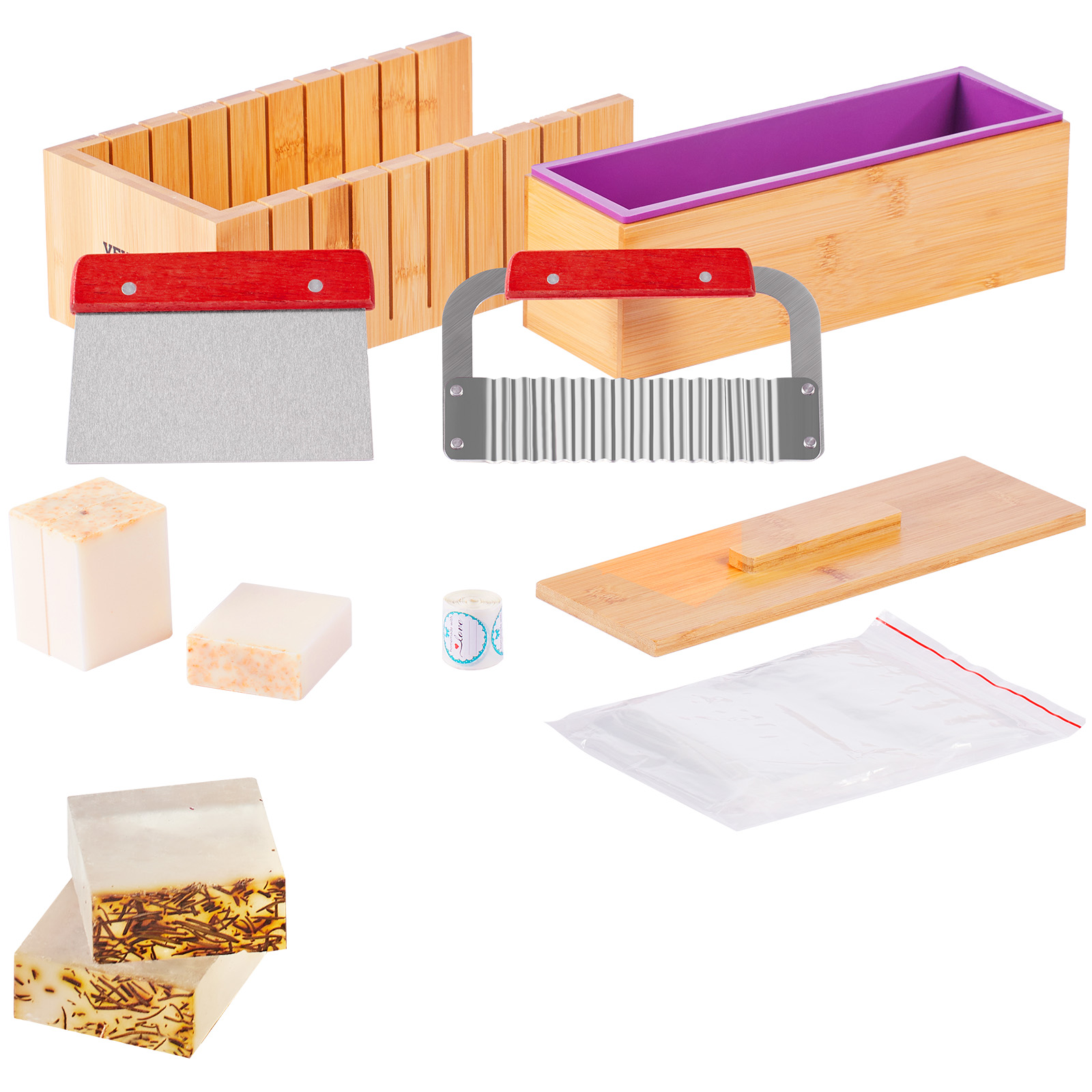 Soap Making Equipment For Beginners - VEVOR 비누 제조 키트 대나무 절단