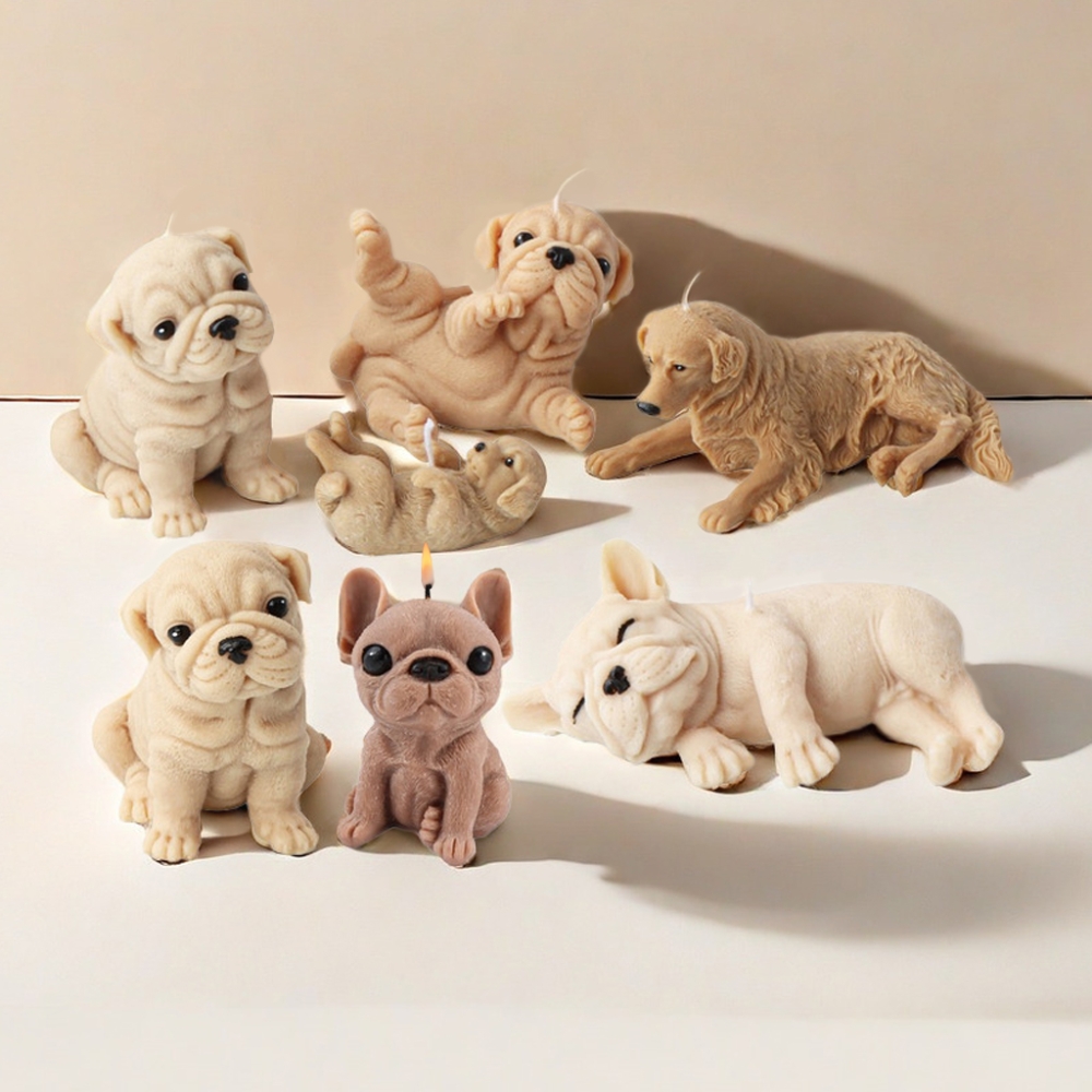 3D 개 실리콘 양초 금형 샤 페이 강아지 향기로운 석 - Soap Making Chemical 리뷰 및 가격