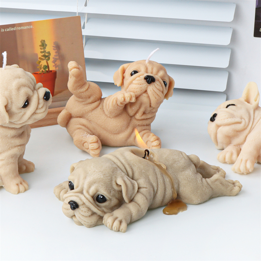3D 개 실리콘 양초 금형 샤 페이 강아지 향기로운 석 - Soap Making Chemical 리뷰 및 가격