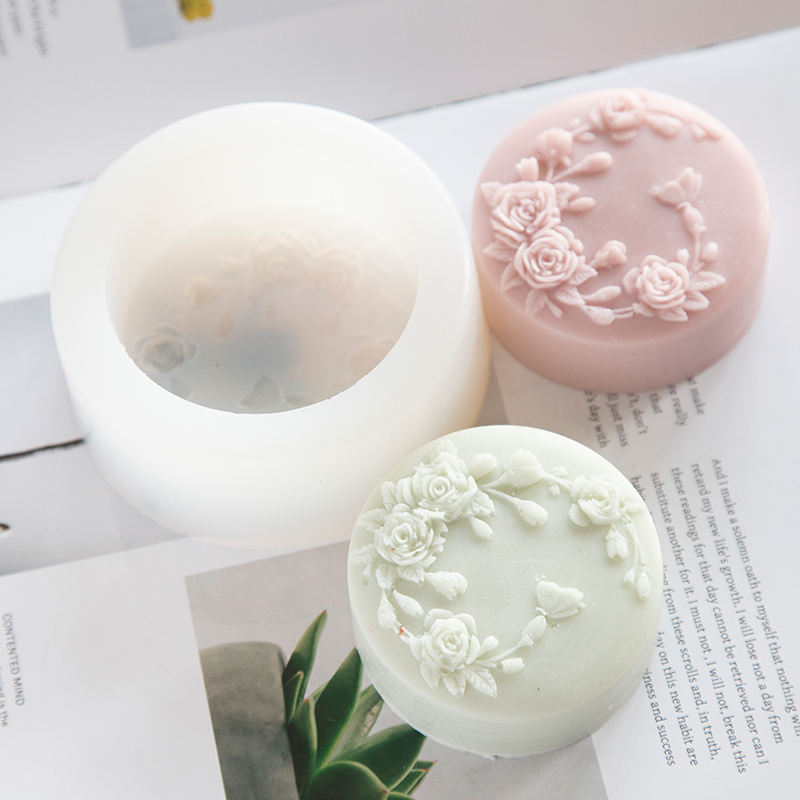 둥근 모양 장미 꽃 수제 비누 실리콘 금형, 모란 장미 - Soap Making Chemical 리뷰 및 가격
