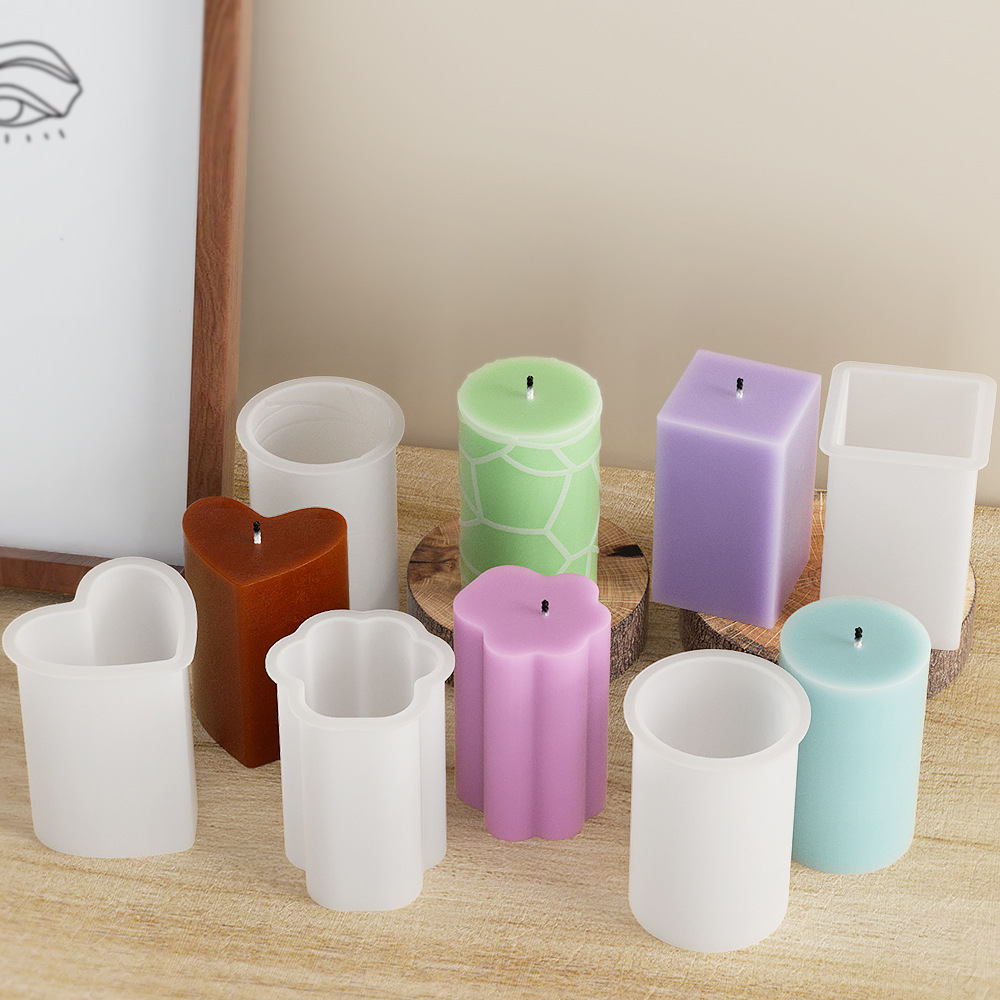 기하학 열 실리콘 몰드 양초 균열 스트라이프 실린더 석 - Soap Making Equipment For Beginners 리뷰 및 가격
