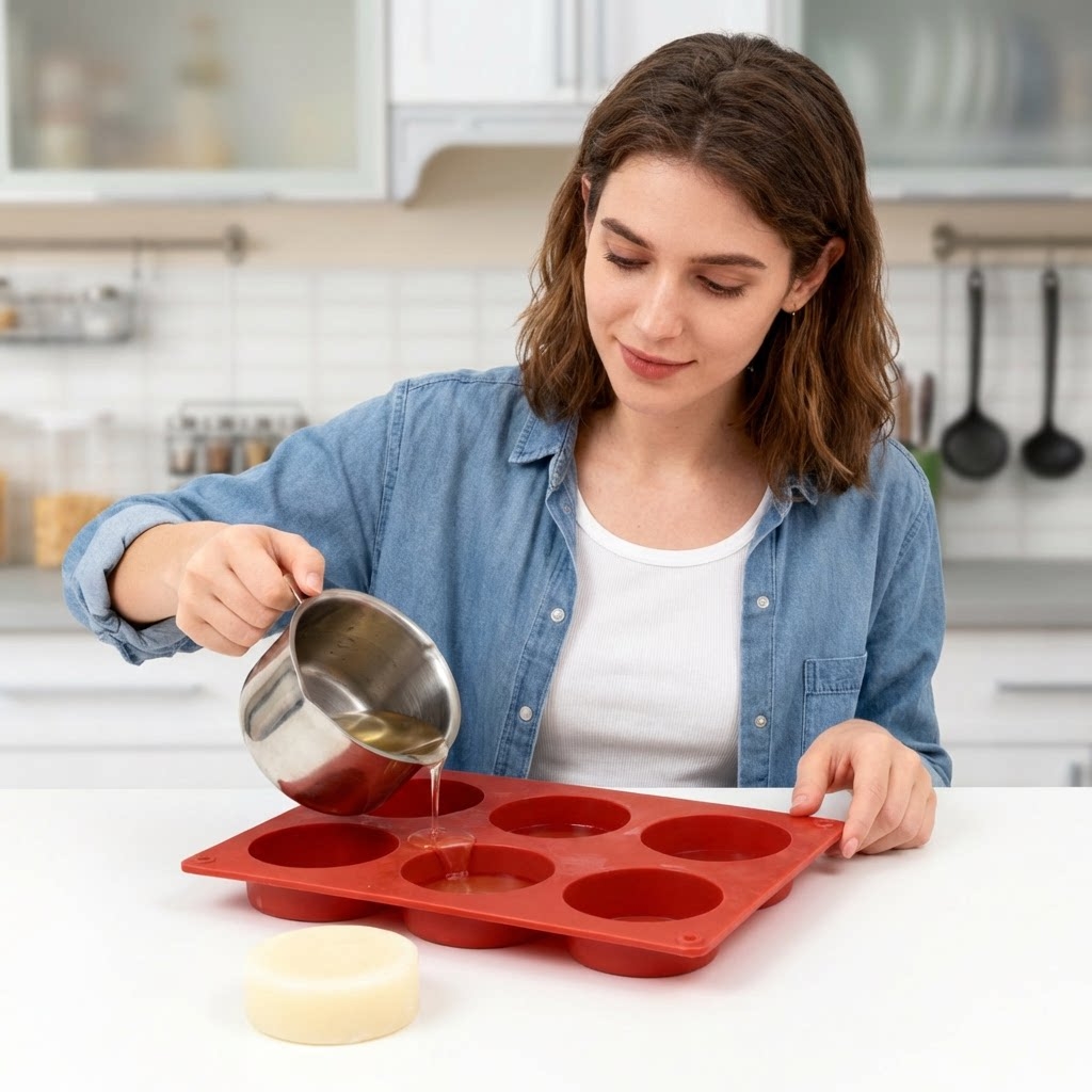 둥근 실리콘 비누 몰드 DIY 수제 비누 만들기 도구  - Soap Making Equipment For Beginners 리뷰 및 가격