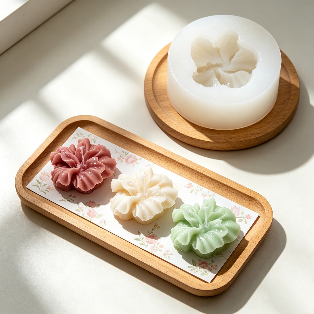 2pcs 히비스커스 꽃 양초 금형, 폴리머 클레이 양초 - Soap Making Chemical 리뷰 및 가격