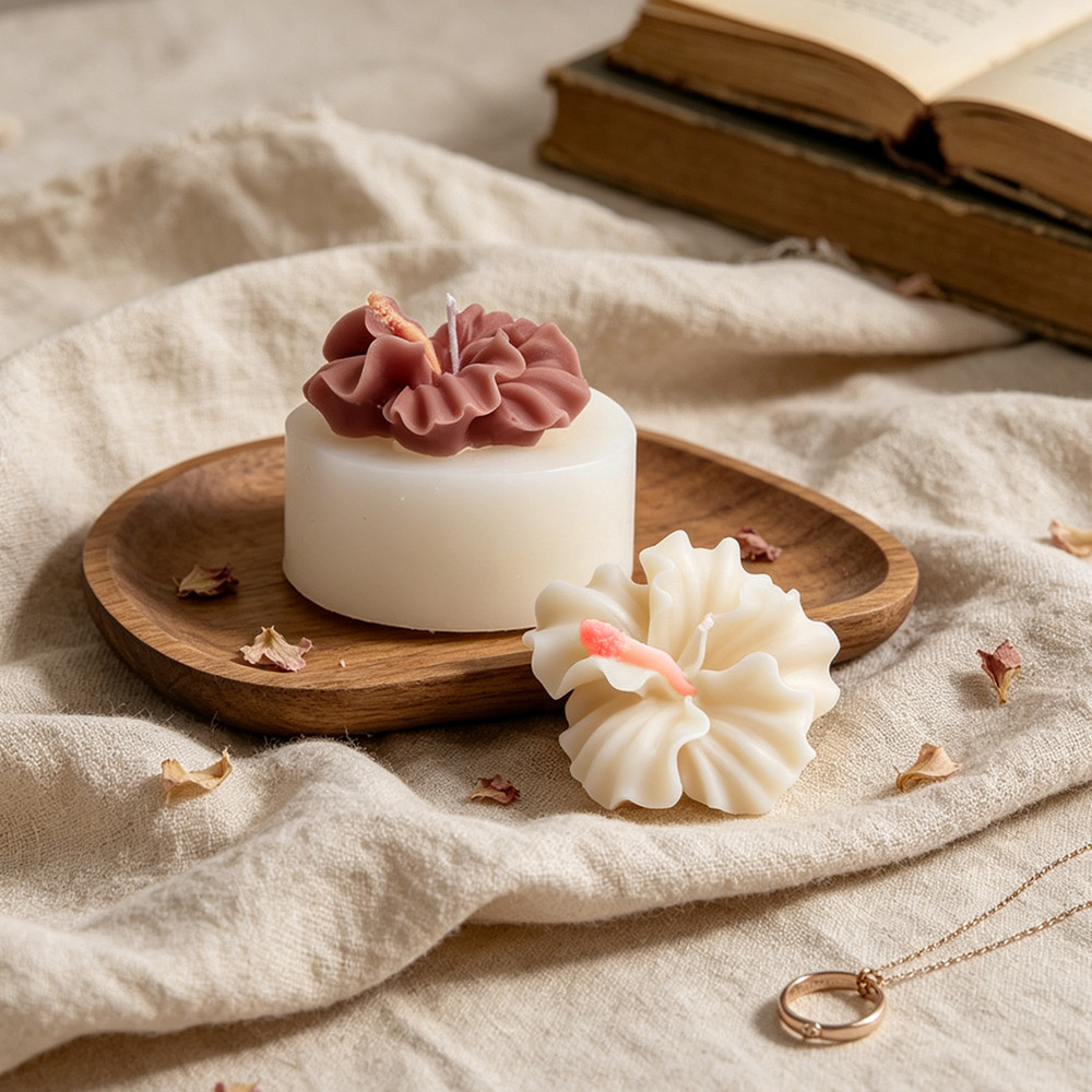 2pcs 히비스커스 꽃 양초 금형, 폴리머 클레이 양초 - Soap Making Chemical 리뷰 및 가격